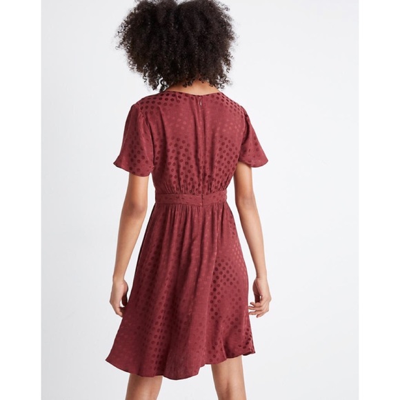Madewell Fit-and-Flare Dress in Dot Jacquard - Picture 4 of 9